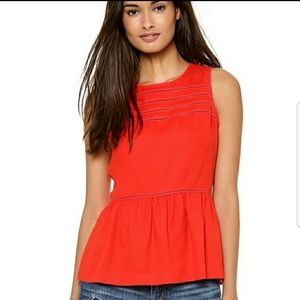 Madewell silk peplum veranda top size xs
